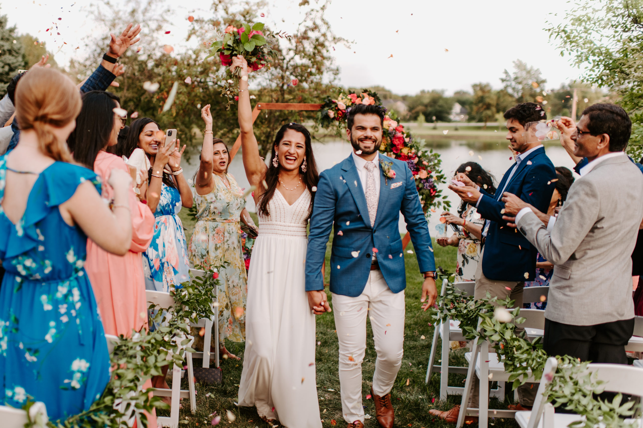 An Intimate, Love-In-The-Air Backyard Wedding - Photographs by Teresa